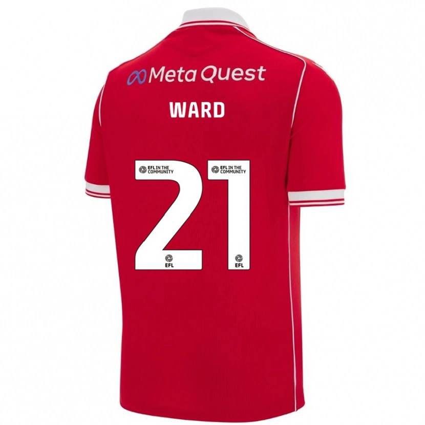 Danxen Niño Camiseta Danny Ward #21 Rojo Blanco 1ª Equipación 2025/26 La Camisa