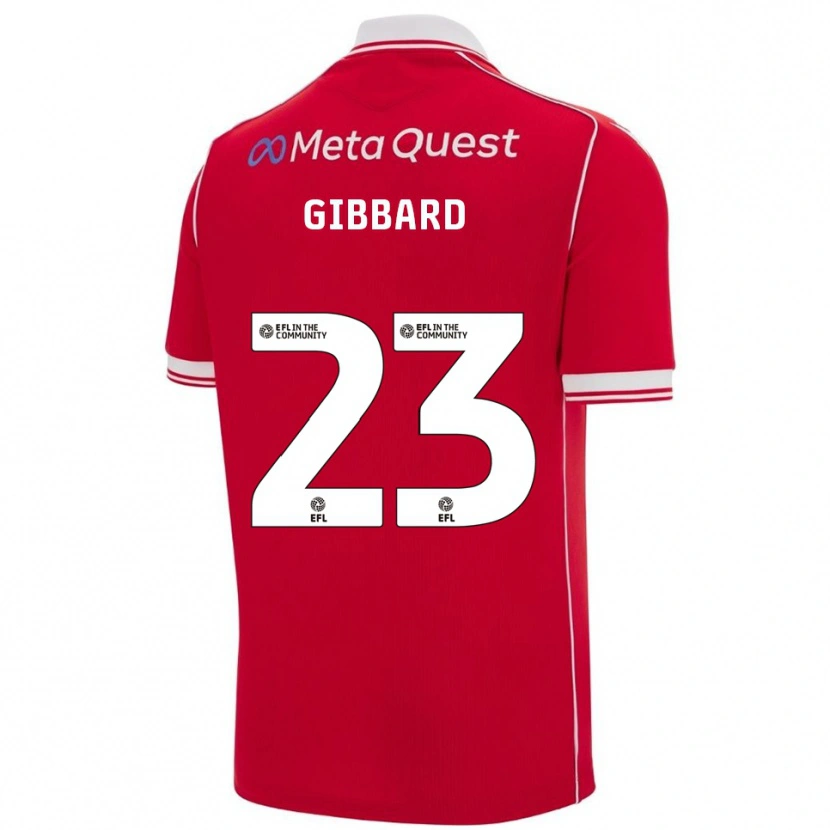Danxen Niño Camiseta Mari Gibbard #23 Rojo Blanco 1ª Equipación 2025/26 La Camisa