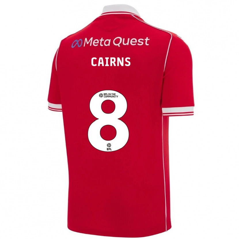 Danxen Niño Camiseta Brooke Cairns #8 Rojo Blanco 1ª Equipación 2025/26 La Camisa
