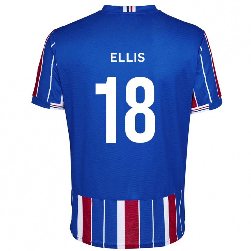 Danxen Niño Camiseta Jack Ellis #18 Azul Rojo Blanco 1ª Equipación 2025/26 La Camisa