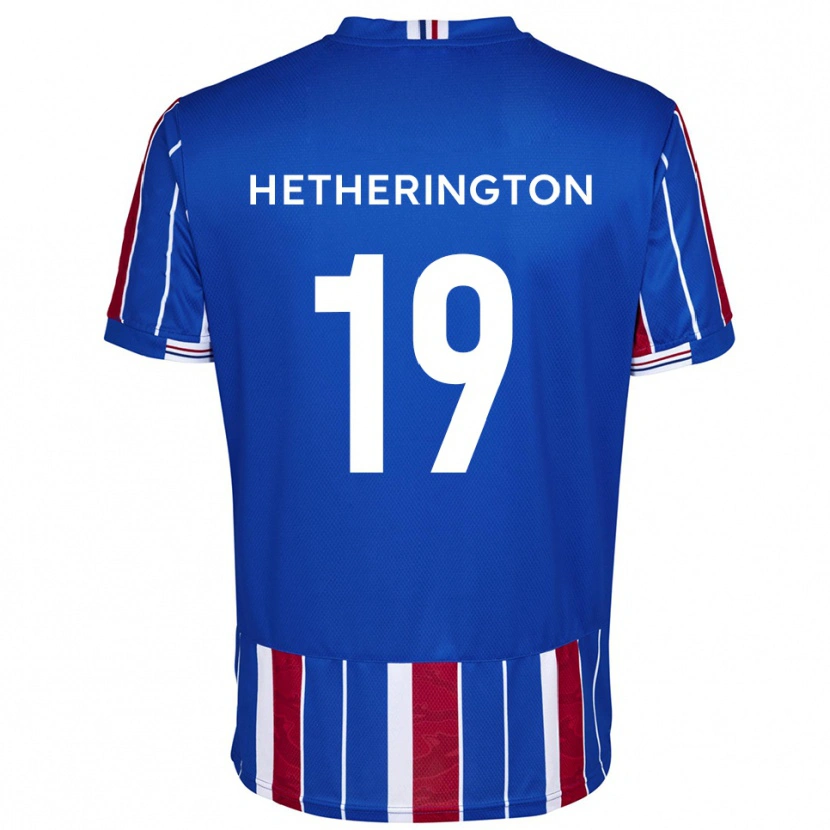 Danxen Niño Camiseta Sam Hetherington #19 Azul Rojo Blanco 1ª Equipación 2025/26 La Camisa