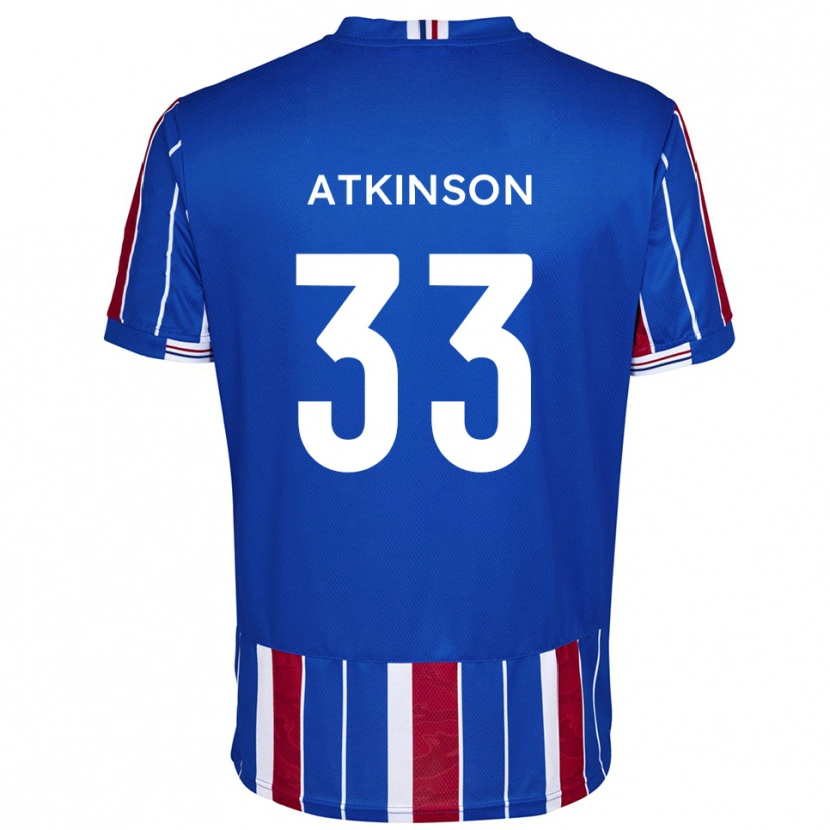 Danxen Niño Camiseta Hayden Atkinson #33 Azul Rojo Blanco 1ª Equipación 2025/26 La Camisa