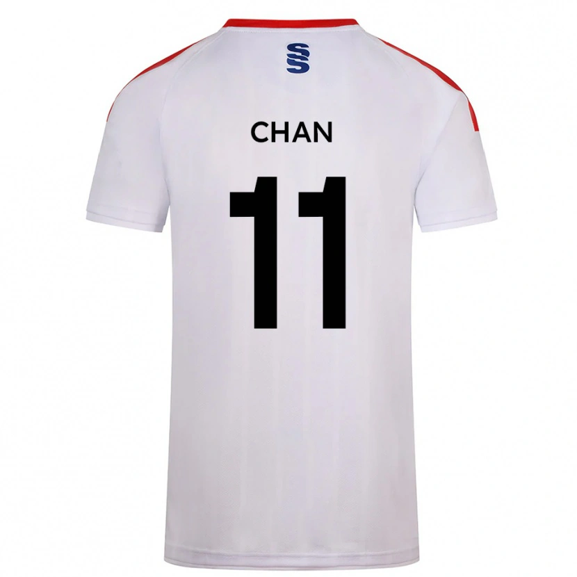 Danxen Niño Camiseta Karri Chan #11 Blanco Azul Marino 1ª Equipación 2025/26 La Camisa