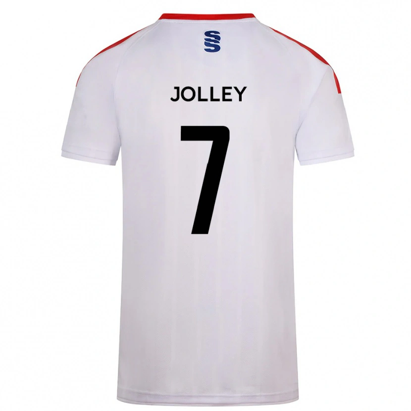 Danxen Niño Camiseta Charlie Jolley #7 Blanco Azul Marino 1ª Equipación 2025/26 La Camisa