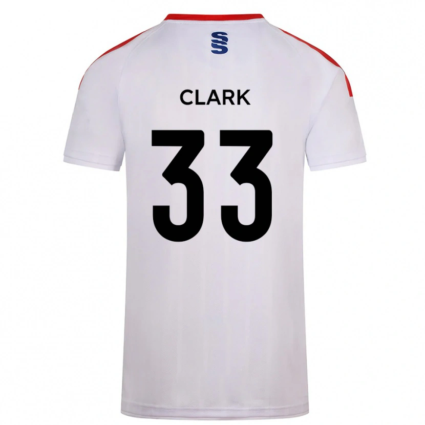Danxen Niño Camiseta Charlie Clark #33 Blanco Azul Marino 1ª Equipación 2025/26 La Camisa