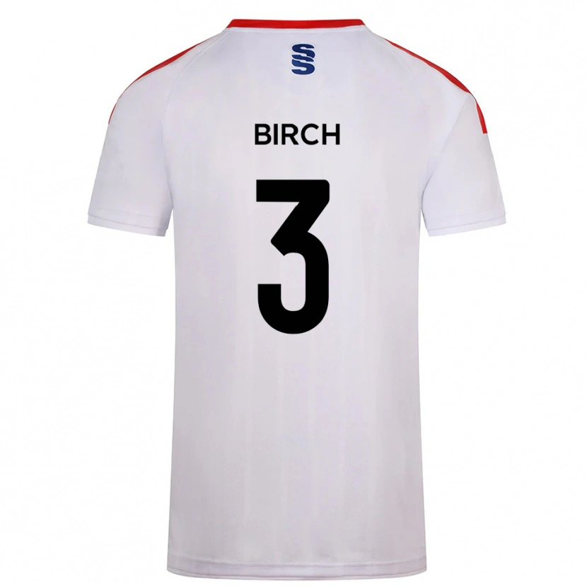 Danxen Niño Camiseta Sam Birch #3 Blanco Azul Marino 1ª Equipación 2025/26 La Camisa