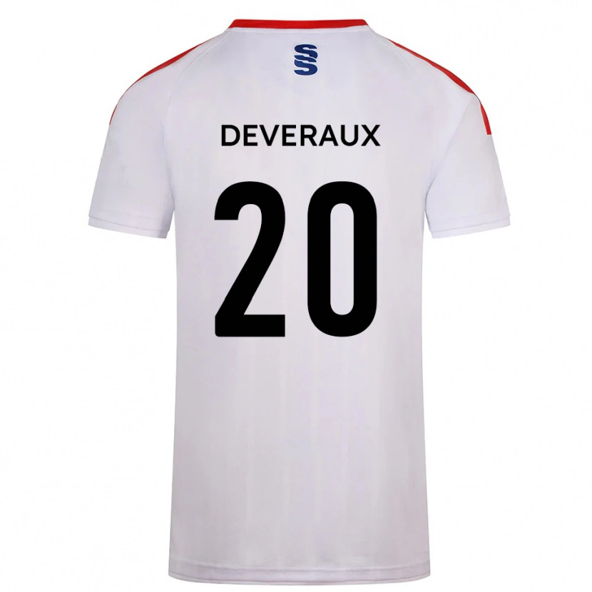 Danxen Niño Camiseta Demi Deveraux #20 Blanco Azul Marino 1ª Equipación 2025/26 La Camisa