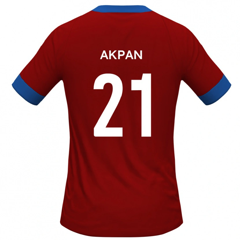 Danxen Niño Camiseta Ashley Akpan #21 Rojo Azul 1ª Equipación 2025/26 La Camisa