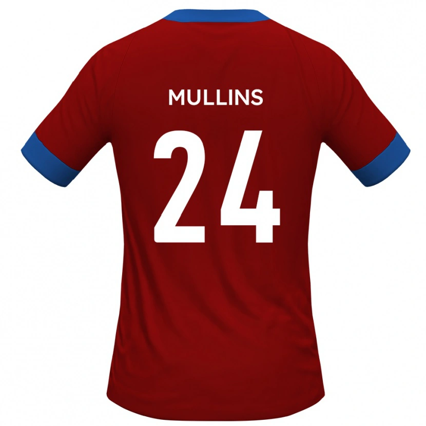 Danxen Niño Camiseta Maxwell Mullins #24 Rojo Azul 1ª Equipación 2025/26 La Camisa