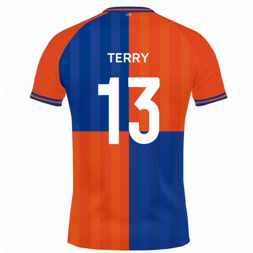 Danxen Niño Camiseta Mason Terry #13 Naranja Azul Real 1ª Equipación 2025/26 La Camisa