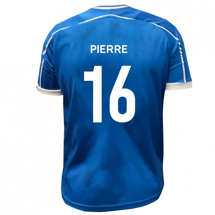 Danxen Niño Camiseta Aaron Pierre #16 Azul Blanco 1ª Equipación 2025/26 La Camisa
