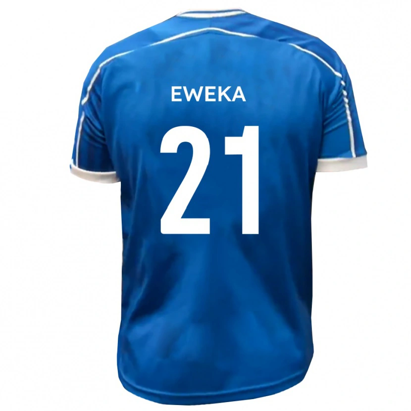 Danxen Niño Camiseta Temi Eweka #21 Azul Blanco 1ª Equipación 2025/26 La Camisa