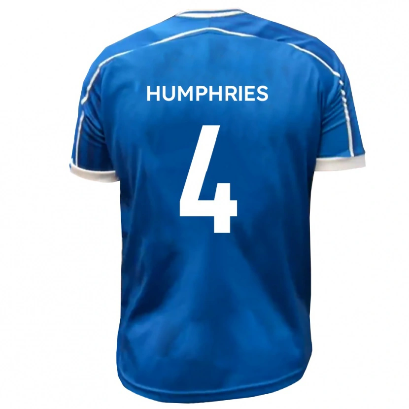 Danxen Niño Camiseta Lloyd Humphries #4 Azul Blanco 1ª Equipación 2025/26 La Camisa