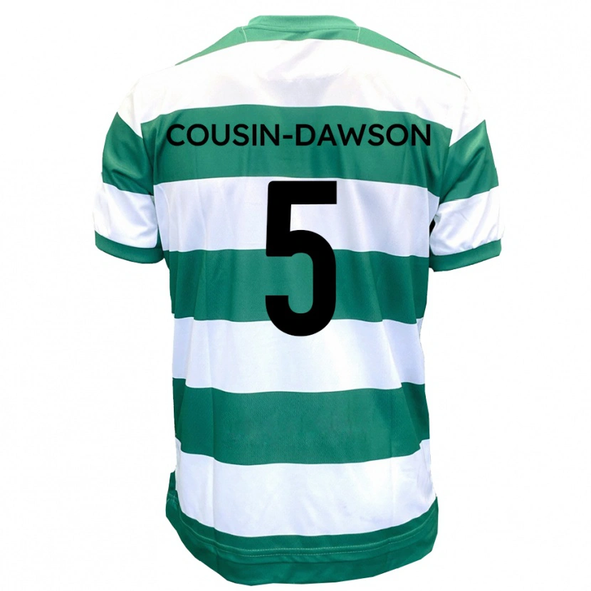 Danxen Niño Camiseta Finn Cousin-Dawson #5 Verde Blanco 1ª Equipación 2025/26 La Camisa