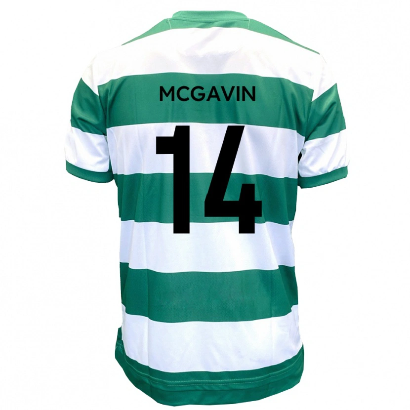 Danxen Niño Camiseta Brett Mcgavin #14 Verde Blanco 1ª Equipación 2025/26 La Camisa