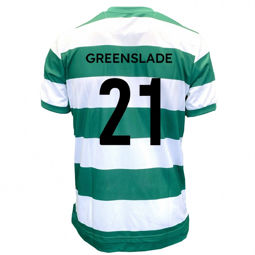 Danxen Niño Camiseta Harvey Greenslade #21 Verde Blanco 1ª Equipación 2025/26 La Camisa