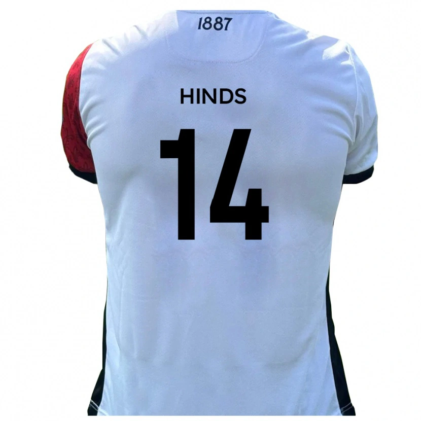 Danxen Niño Camiseta Tariq Hinds #14 Rojo Blanco 1ª Equipación 2025/26 La Camisa