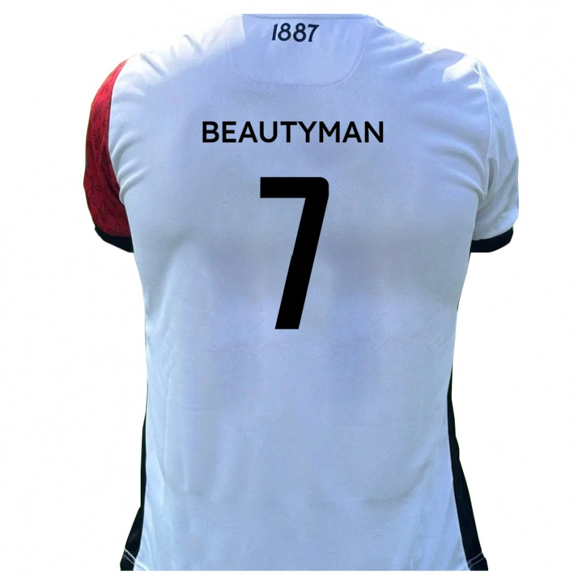 Danxen Niño Camiseta Harry Beautyman #7 Rojo Blanco 1ª Equipación 2025/26 La Camisa