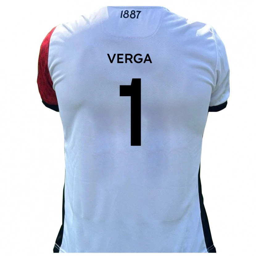 Danxen Niño Camiseta Mikey Verga #1 Rojo Blanco 1ª Equipación 2025/26 La Camisa