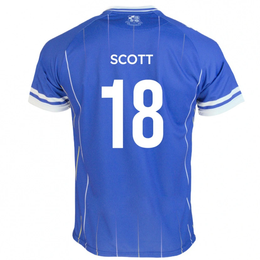 Danxen Niño Camiseta Christian Scott #18 Azul Real 1ª Equipación 2025/26 La Camisa