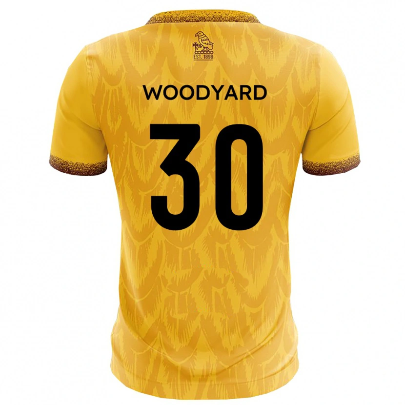 Danxen Niño Camiseta Alex Woodyard #30 Amarillo Marrón 1ª Equipación 2025/26 La Camisa
