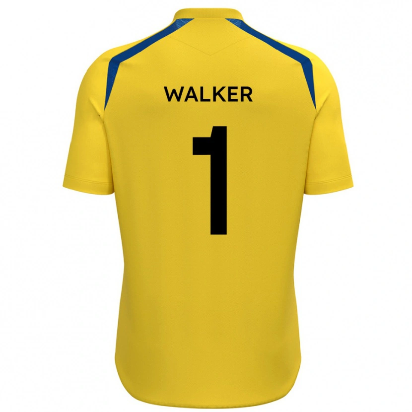 Danxen Niño Camiseta Laurie Walker #1 Amarillo Azul 1ª Equipación 2025/26 La Camisa