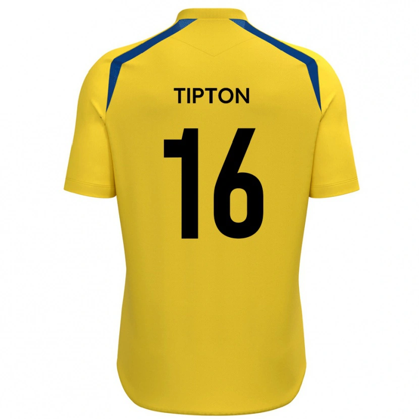 Danxen Niño Camiseta Ollie Tipton #16 Amarillo Azul 1ª Equipación 2025/26 La Camisa