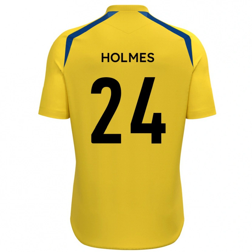 Danxen Niño Camiseta Fin Holmes #24 Amarillo Azul 1ª Equipación 2025/26 La Camisa