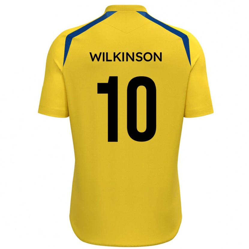 Danxen Niño Camiseta Conor Wilkinson #10 Amarillo Azul 1ª Equipación 2025/26 La Camisa