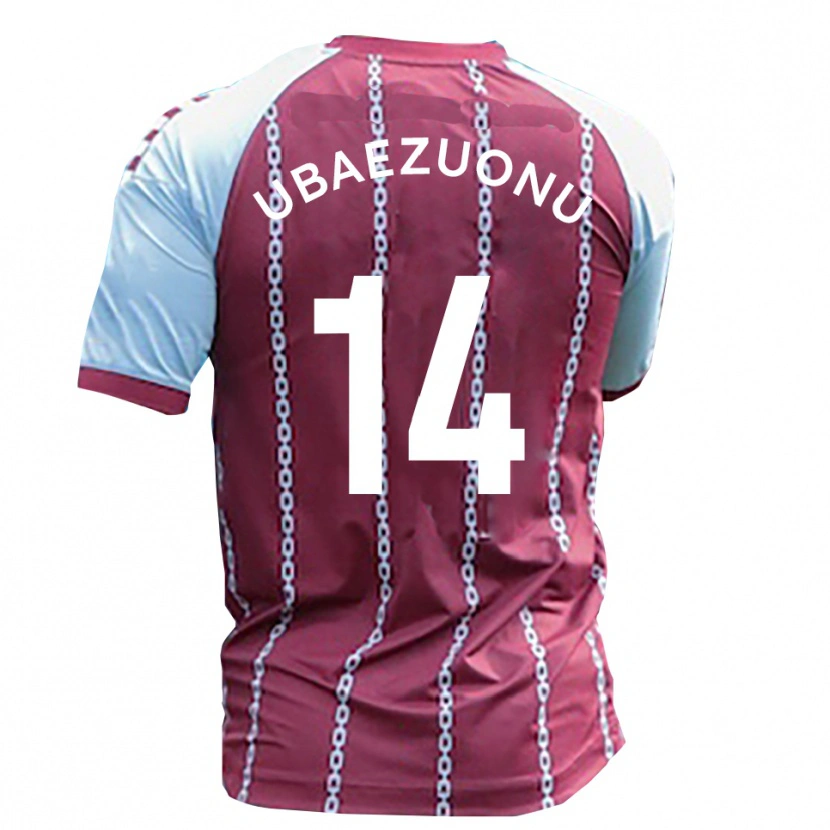 Danxen Niño Camiseta Carlton Ubaezuonu #14 Azul Celeste Rojo Óxido 1ª Equipación 2025/26 La Camisa