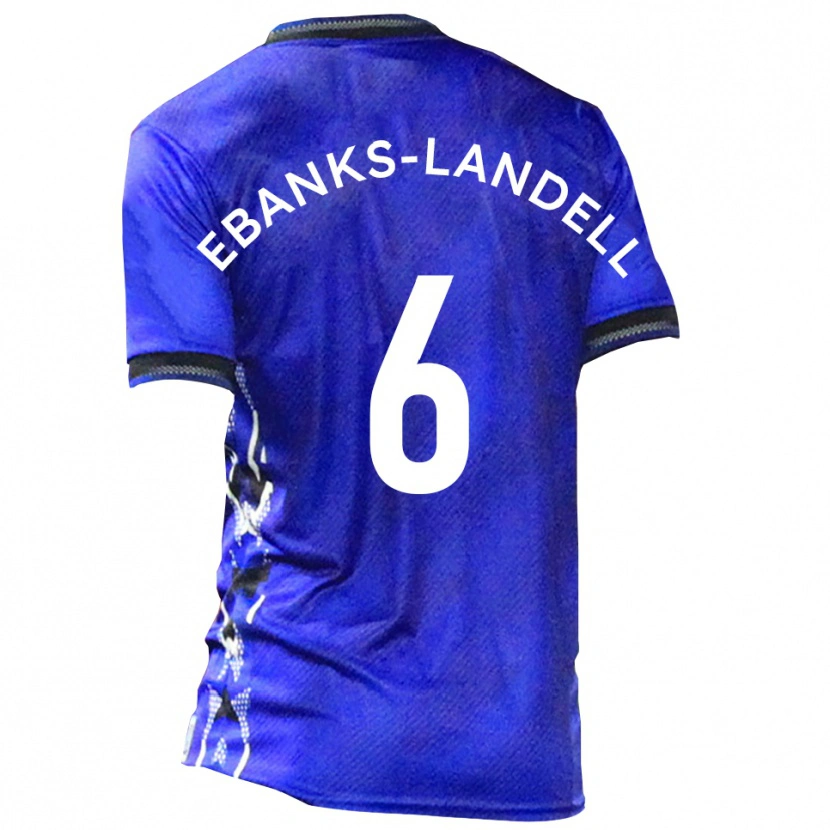 Danxen Niño Camiseta Ethan Ebanks-Landell #6 Azul Blanco 1ª Equipación 2025/26 La Camisa