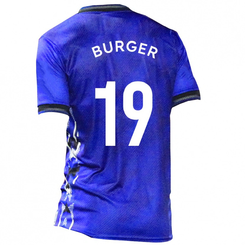 Danxen Niño Camiseta Jake Burger #19 Azul Blanco 1ª Equipación 2025/26 La Camisa