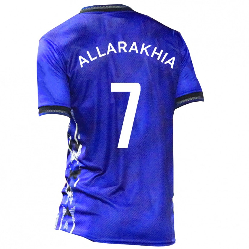 Danxen Niño Camiseta Tarryn Allarakhia #7 Azul Blanco 1ª Equipación 2025/26 La Camisa