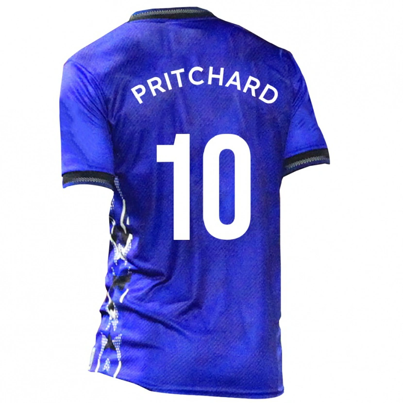 Danxen Niño Camiseta Joe Pritchard #10 Azul Blanco 1ª Equipación 2025/26 La Camisa