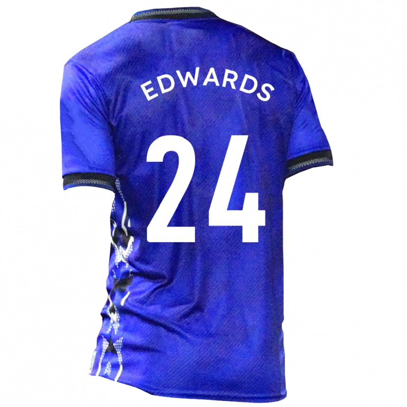 Danxen Niño Camiseta Corey Edwards #24 Azul Blanco 1ª Equipación 2025/26 La Camisa