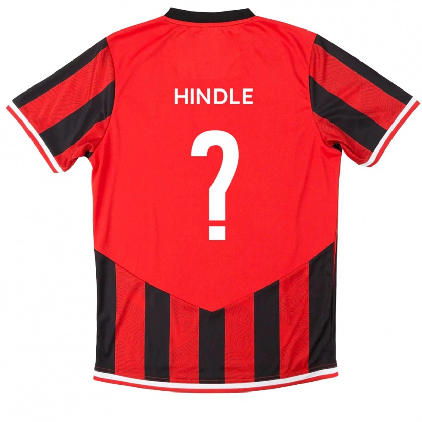 Danxen Niño Camiseta Ruby Hindle #0 Rojo Negro 1ª Equipación 2025/26 La Camisa