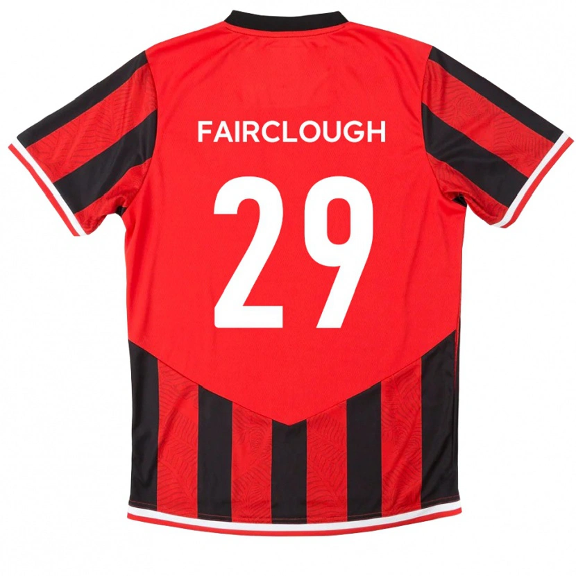 Danxen Niño Camiseta Adam Fairclough #29 Rojo Negro 1ª Equipación 2025/26 La Camisa