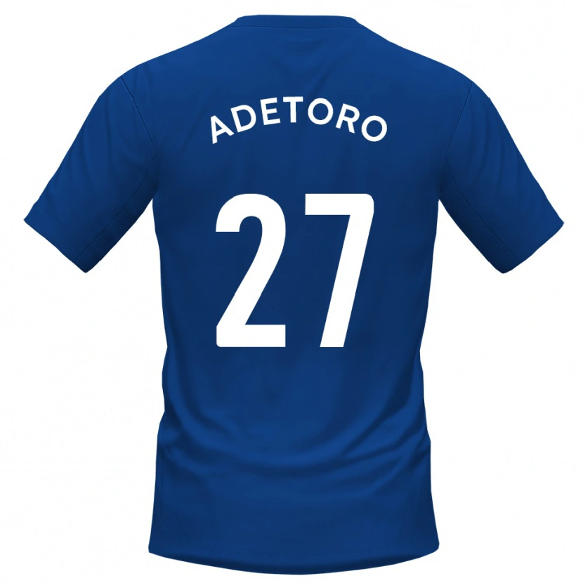 Danxen Niño Camiseta Adam Alimi-Adetoro #27 Azul Blanco 1ª Equipación 2025/26 La Camisa