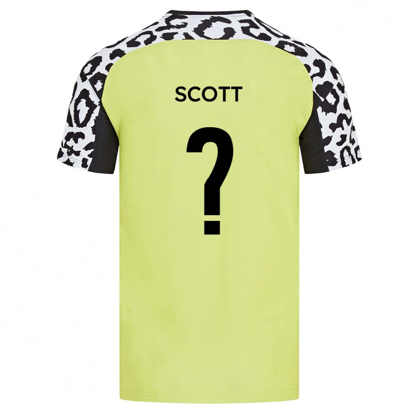 Danxen Niño Camiseta Chantelle Scott #0 Amarillo Fluorescente 1ª Equipación 2025/26 La Camisa
