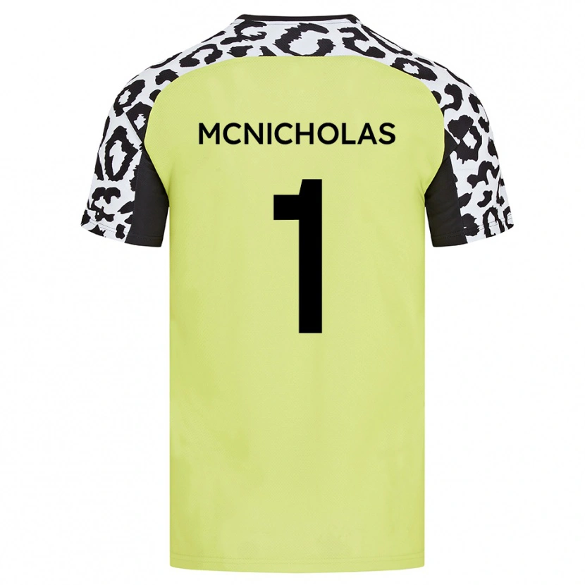 Danxen Niño Camiseta Luke Mcnicholas #1 Amarillo Fluorescente 1ª Equipación 2025/26 La Camisa
