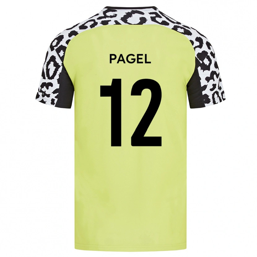 Danxen Niño Camiseta Fiachra Pagel #12 Amarillo Fluorescente 1ª Equipación 2025/26 La Camisa