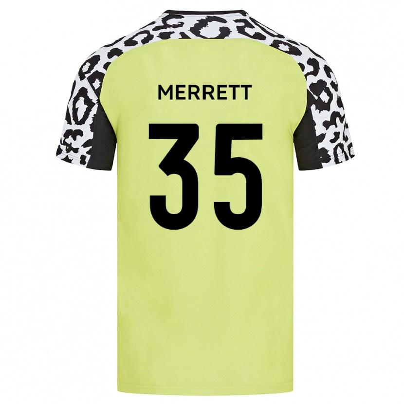Danxen Niño Camiseta William Merrett #35 Amarillo Fluorescente 1ª Equipación 2025/26 La Camisa