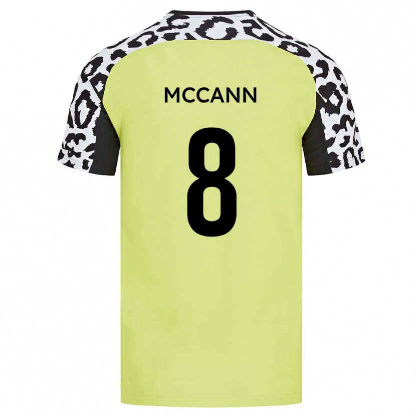 Danxen Niño Camiseta Charlie Mccann #8 Amarillo Fluorescente 1ª Equipación 2025/26 La Camisa