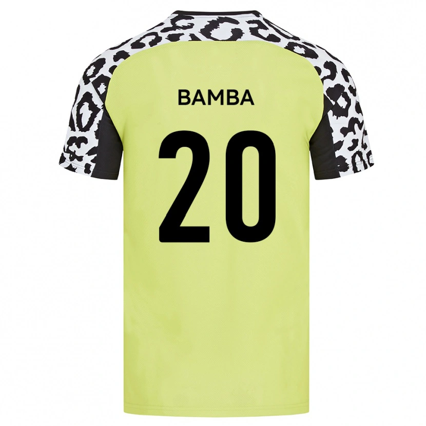 Danxen Niño Camiseta Yahya Bamba #20 Amarillo Fluorescente 1ª Equipación 2025/26 La Camisa
