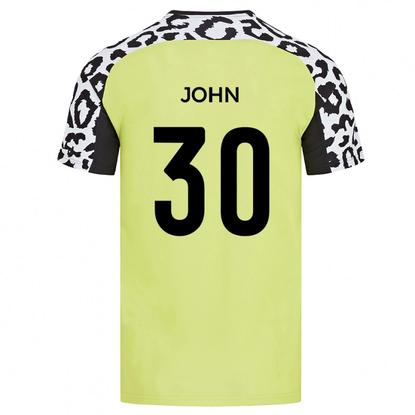 Danxen Niño Camiseta Dylan John #30 Amarillo Fluorescente 1ª Equipación 2025/26 La Camisa