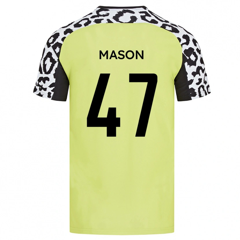 Danxen Niño Camiseta Preston Mason #47 Amarillo Fluorescente 1ª Equipación 2025/26 La Camisa