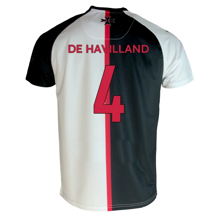 Danxen Niño Camiseta Will De Havilland #4 Blanco Negro 1ª Equipación 2025/26 La Camisa