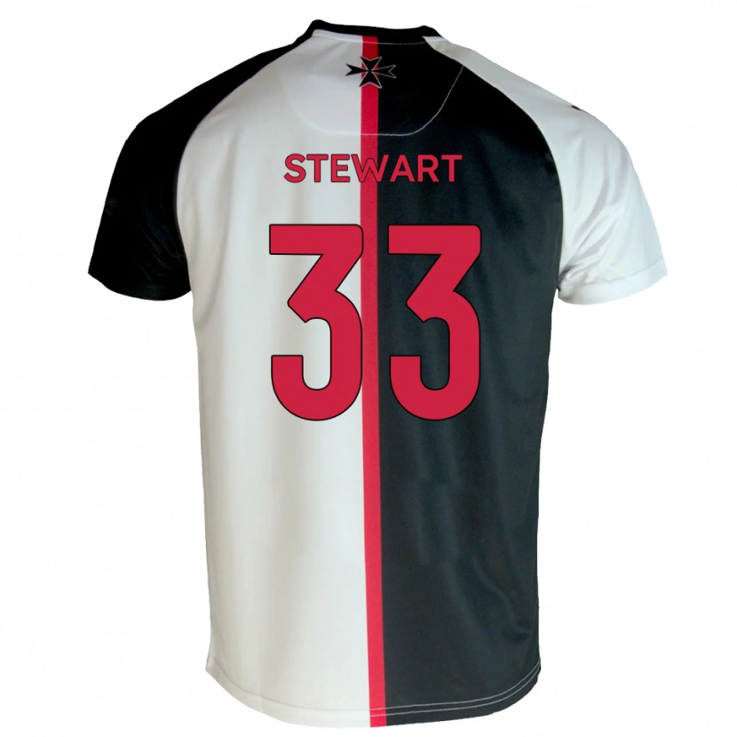 Danxen Niño Camiseta Noah Stewart #33 Blanco Negro 1ª Equipación 2025/26 La Camisa