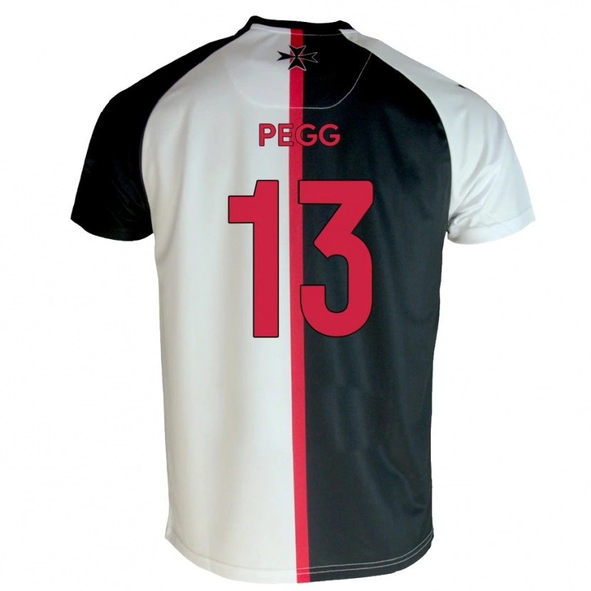 Danxen Niño Camiseta Lewis Pegg #13 Blanco Negro 1ª Equipación 2025/26 La Camisa
