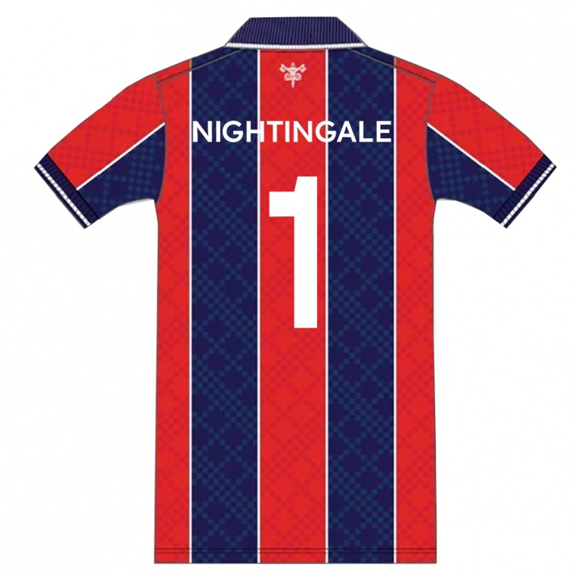 Danxen Niño Camiseta Ben Nightingale #1 Rojo Azul Marino 1ª Equipación 2025/26 La Camisa